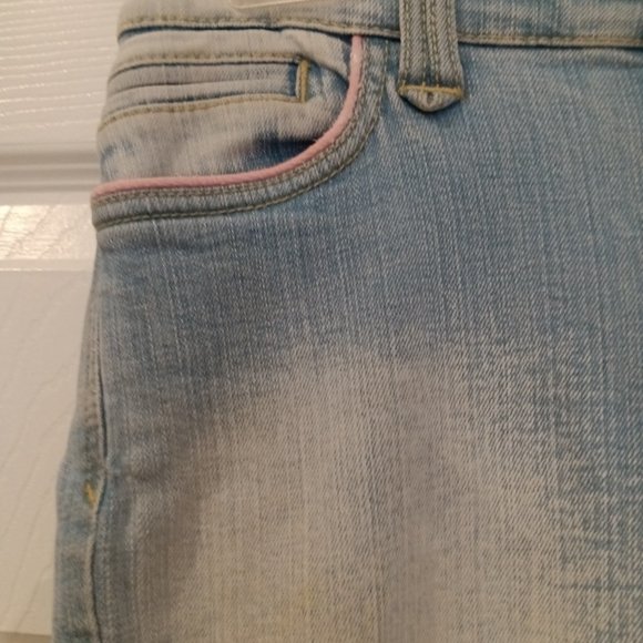 Capri jeans stonewash with pink trim size 3 - Picture 5 of 8